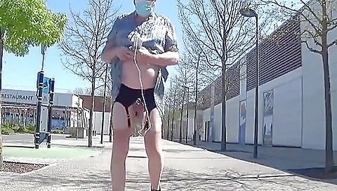 Mature girl in stockings and underwear is showing off