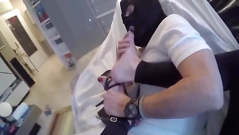 Shemale mature with a shaved pussy is fucked by her boyfriend