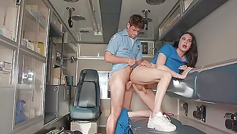 Transsexual nurse fucks the man in a hot and passionate way