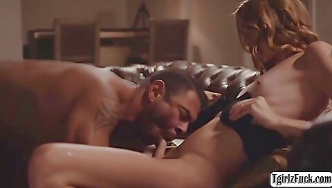 Blond stepdaughter fucked by the stepfather's cock