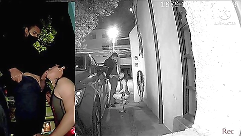 Amateur brunette with a big ass getting fucked outdoors