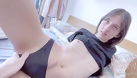 Hot brunette amateur video showing her getting fucked