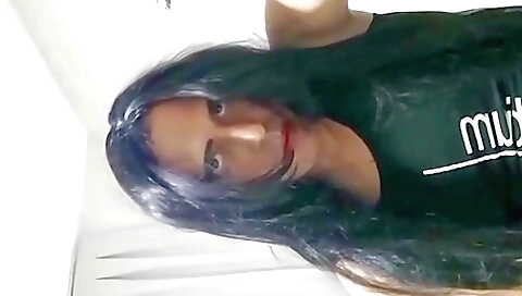 A brunette naked sex slave on the bed and getting fucked