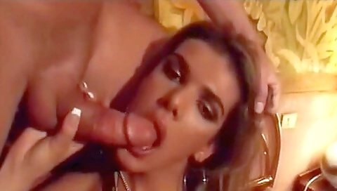 Two hot women with large asses in vintage porn scene