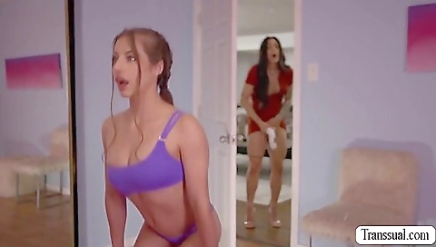 Hot brunette milf gets fucked by a boss in the ass