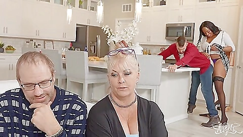 Ebony babe gets a facial after anal sex with a big dick