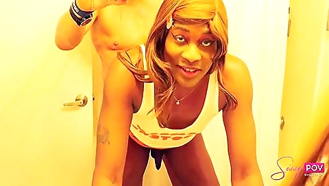 Aliza breeze fucks a huge black dick in a pov scene