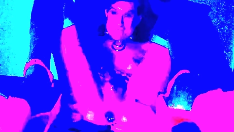 Brunette with a big ass spreads her legs in front of the camera