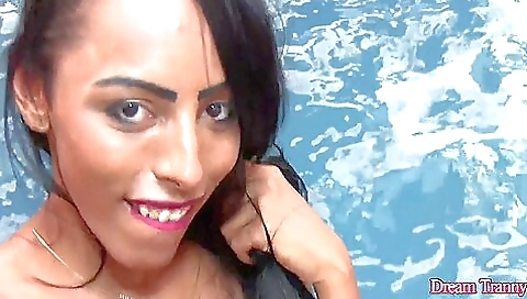 Black trinity adrielhy bronson shows off her tits and ass